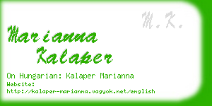 marianna kalaper business card